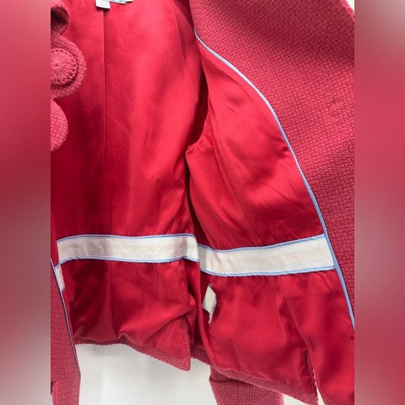 Boden pink wool blend jacket with scalloped hem size 8 - Picture 9 of 15